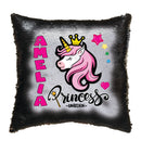 Unicorn 115 Personalised Jet Black Magic Cushion including cushion insert