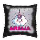 Unicorn 116 Personalised Jet Black Magic Cushion including cushion insert
