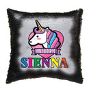 Unicorn 117 Personalised Jet Black Magic Cushion including cushion insert