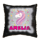 Unicorn 118 Personalised Jet Black Magic Cushion including cushion insert