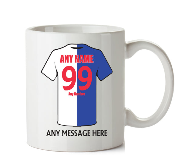 Blackburn Rovers Football Team Mug - Personalised Birthday Age and Name – printed mug product image 1