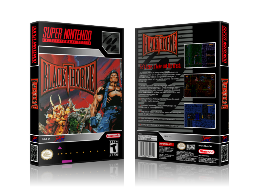 Blackthorne Replacement Nintendo SNES Game Case Or Cover – SNES Replacement Game case product image 1