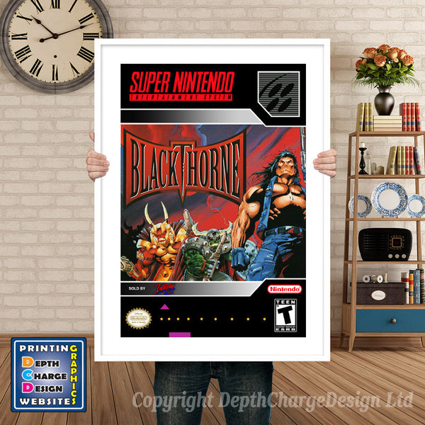 Blackthorne Super Nintendo Game Inspired Theme Retro Gaming Poster
