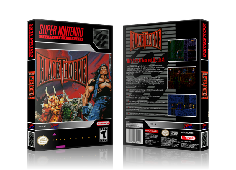 Blackthorne Replacement Nintendo SNES Game Case Or Cover