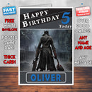 Personalised Bloodborne 2 Inspired Style Game Kids Inspired Birthday Card (SA)