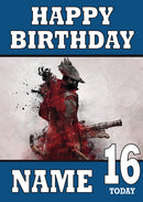 Bloodborne Design 1 THEME INSPIRED Kids Adult Personalised Birthday Card Birthday Card