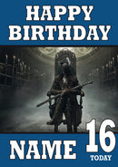 Bloodborne Design 2 THEME INSPIRED Kids Adult Personalised Birthday Card Birthday Card