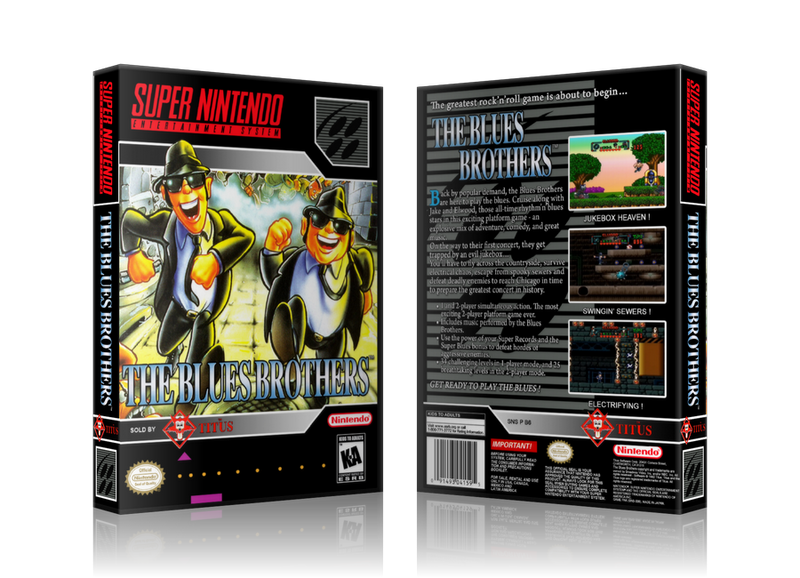 Blues Brothers Replacement Nintendo SNES Game Case Or Cover