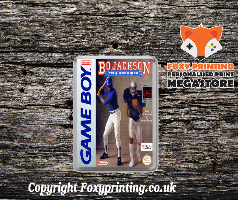 Bo Jackson - Two Games In One Nintendo DS Style Retro Gaming Magnet