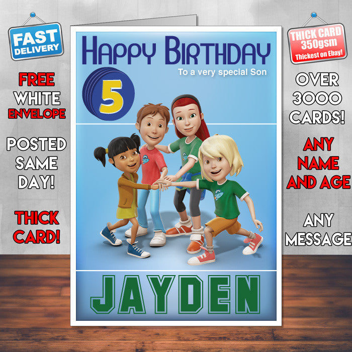 Bob The Builder 12 Style Theme Personalised Kidshows Birthday Card (SA)