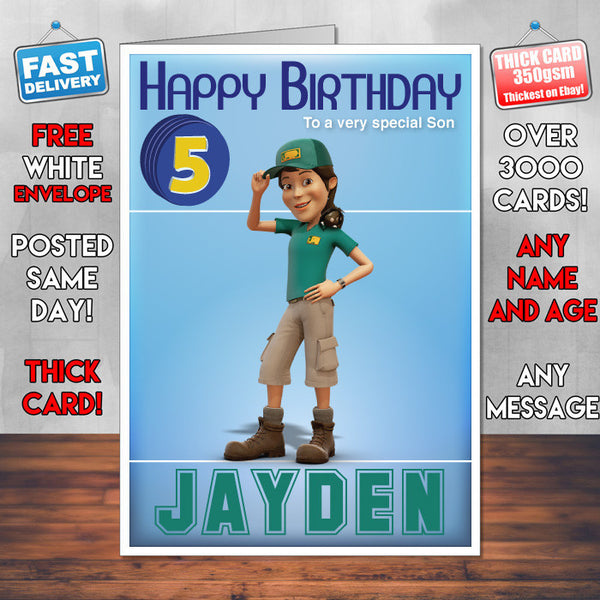 Bob The Builder 4 Style Theme Personalised Kidshows Birthday Card (SA)