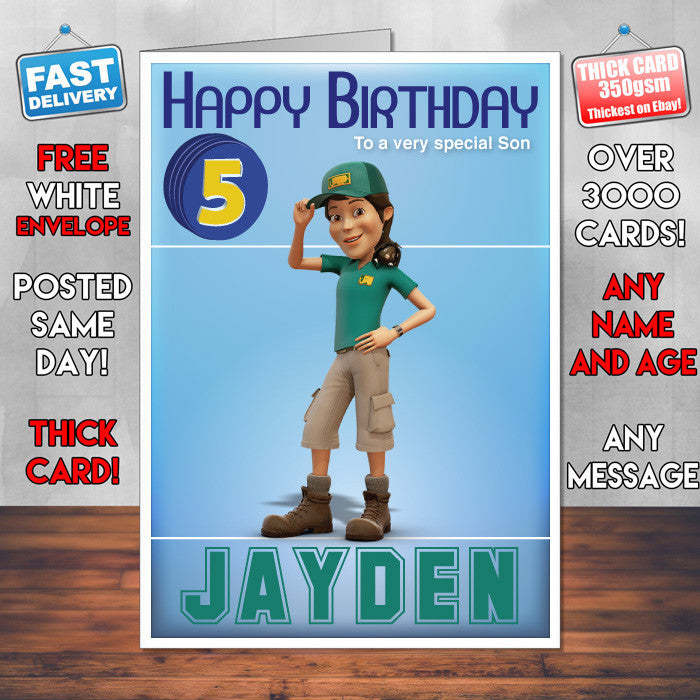 Bob The Builder 4 Style Theme Personalised Kidshows Birthday Card (SA)