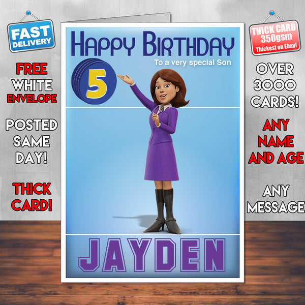Bob The Builder 5 Style Theme Personalised Kidshows Birthday Card (SA)