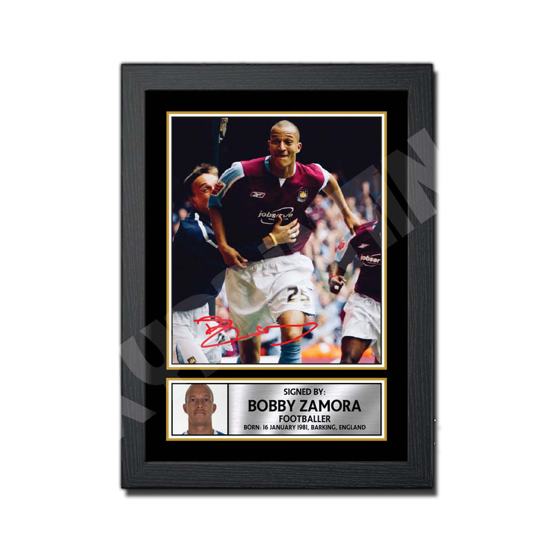 Bobby Zamora 2 Limited Edition Football Player Signed Print - Football