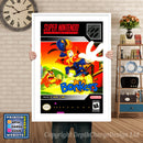 Bonkers Super Nintendo GAME INSPIRED THEME Retro Gaming Poster A4 A3 A2 Or A1