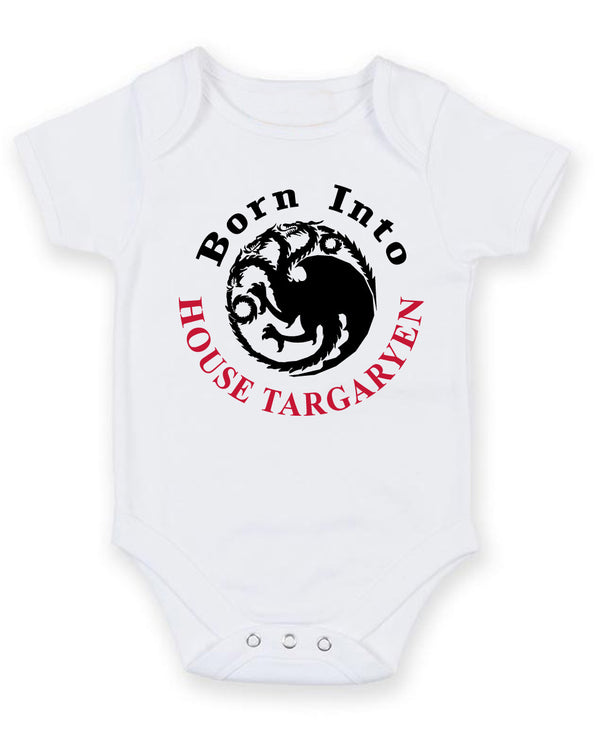 Born Into House Targaryen Personalised Baby Boy Girl Unisex Short Sleeve