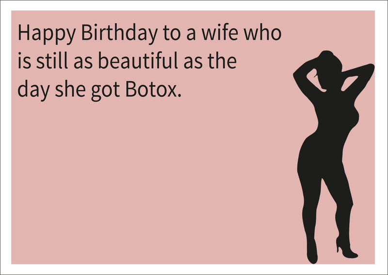 Botox INSPIRED Adult Personalised Birthday Card Birthday Card