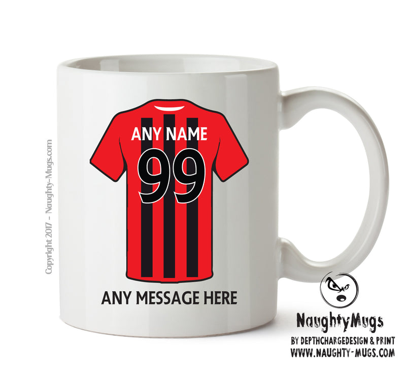 Bournmouth Football Team Mug - Personalised Birthday Age and Name