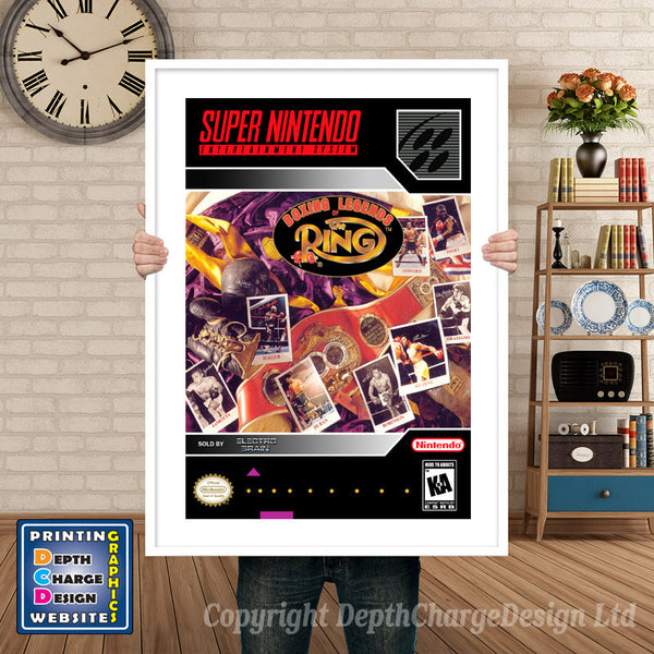 Boxing Legends of the Ring Super Nintendo Game Inspired Theme Retro Gaming