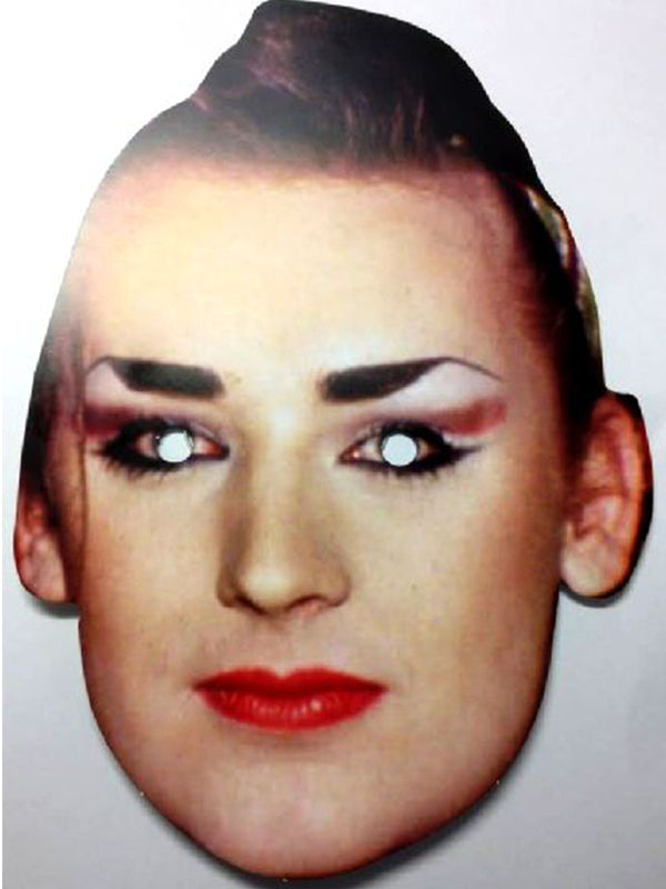 BOY GEORGE JB - Music Star Fancy Dress Cardboard Celebrity Party Face Mask