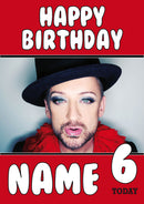 Boy George Music Style Kids Adult FUNNY Birthday Card