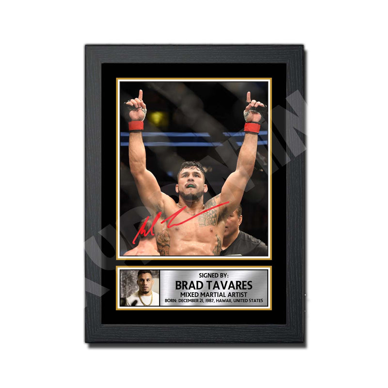Brad Tavares 2 Limited Edition MMA Wrestler Signed Print - MMA Wrestling