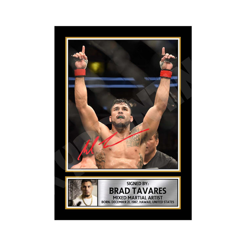 Brad Tavares 2 Limited Edition MMA Wrestler Signed Print - MMA Wrestling