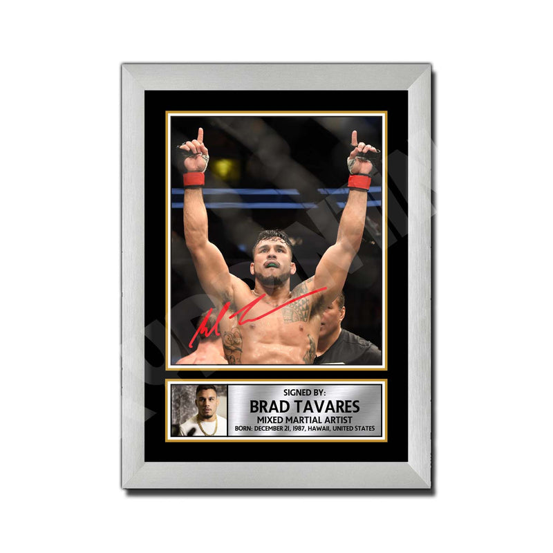 Brad Tavares 2 Limited Edition MMA Wrestler Signed Print - MMA Wrestling