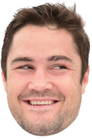 Brad Barrett England Rugby 2018 Celebrity Face Mask Fancy Dress Cardboard Costume Mask