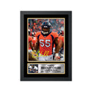 Bradley Chubb Limited Edition Football Signed Print - American Footballer