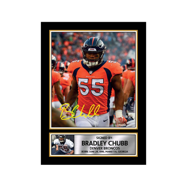 Bradley Chubb American Football Printed Signature Print