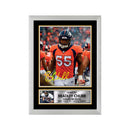 Bradley Chubb Limited Edition Football Signed Print - American Footballer