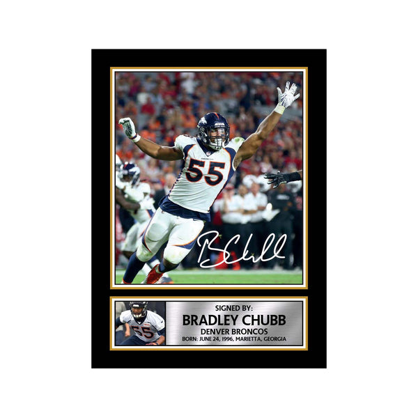 Bradley Chubb 2 American Football Printed Signature Print