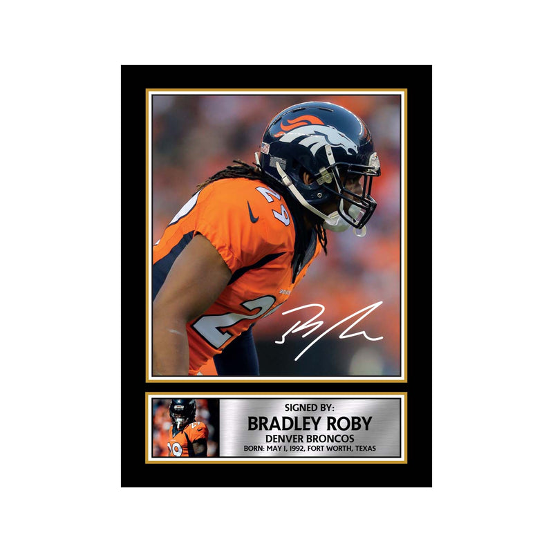 Bradley Roby Limited Edition Football Signed Print - American Footballer