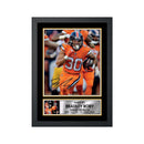 Bradley Roby 2 Limited Edition Football Signed Print - American Footballer