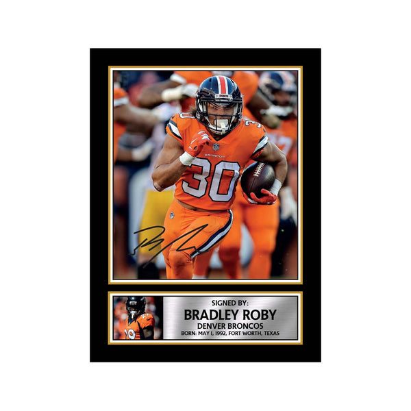 Bradley Roby 2 American Football Printed Signature Print