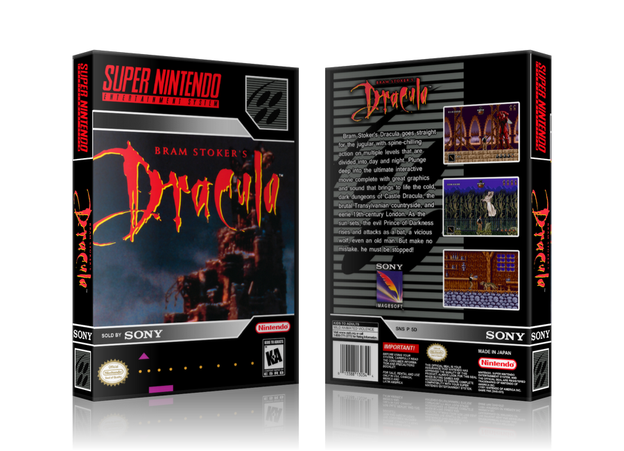 Bram Stokers Dracula Replacement Nintendo SNES Game Case Or Cover – SNES Replacement Game case product image 1