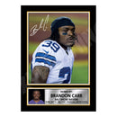 Brandon Carr 1 Limited Edition Football Signed Print - American Footballer