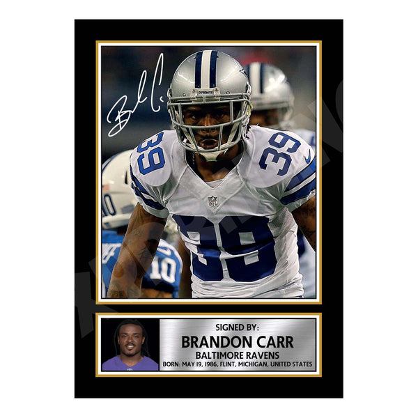 Brandon Carr 2 American Football Printed Signature Print