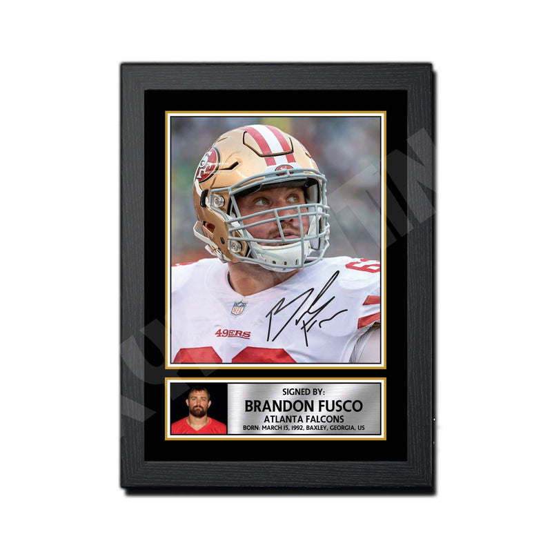 Brandon Fusco 1 Limited Edition Football Signed Print - American Footballer