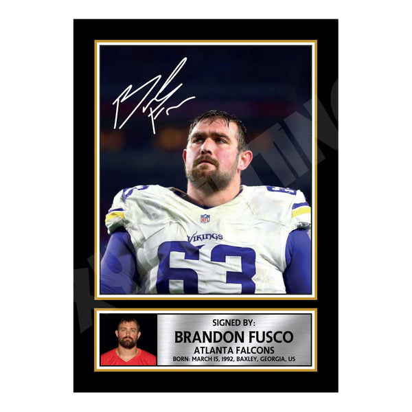 Brandon Fusco 2 American Football Printed Signature Print