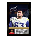 Brandon Fusco 2 Limited Edition Football Signed Print - American Footballer