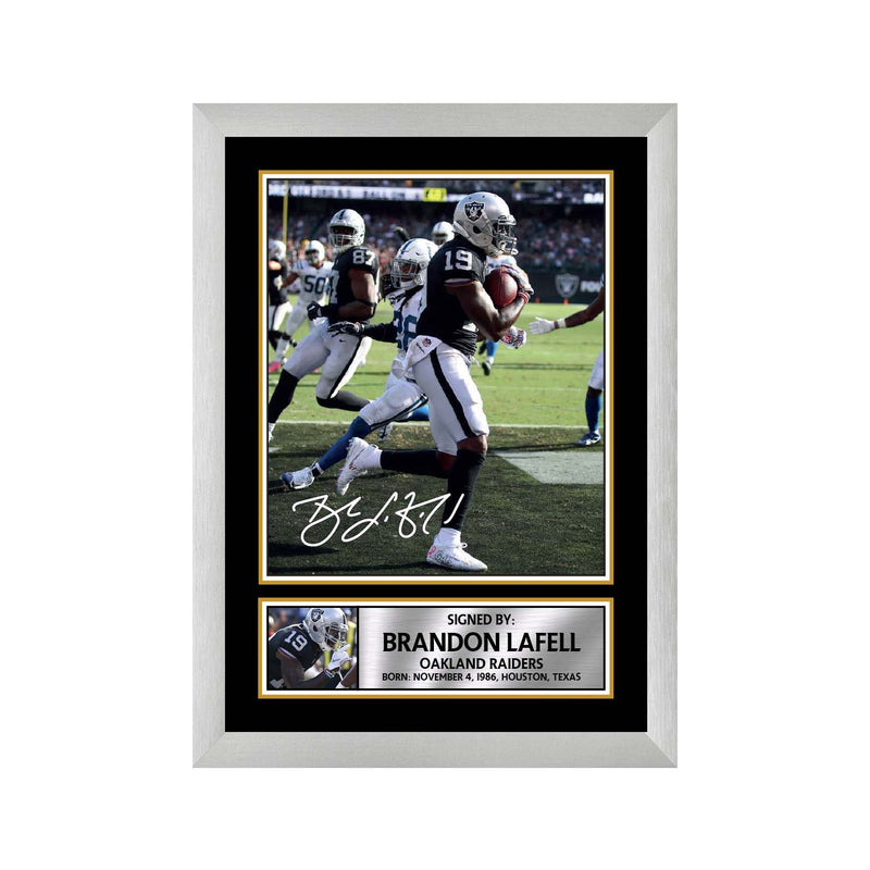 Brandon LaFell Limited Edition Football Signed Print - American Footballer