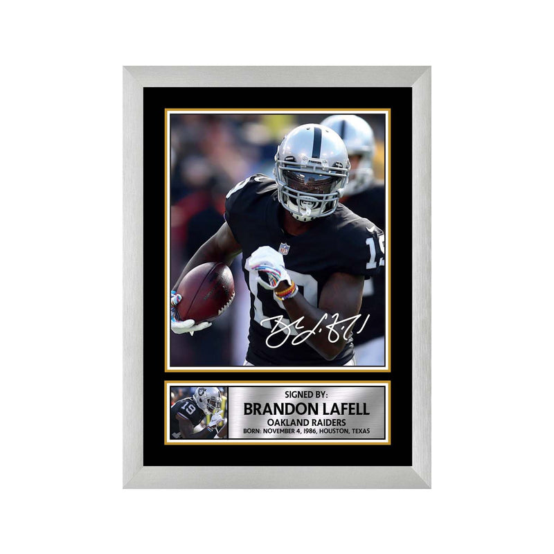 Brandon LaFell 2 Limited Edition Football Signed Print - American Footballer