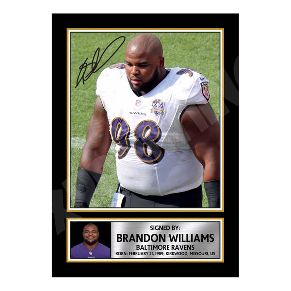 Brandon Williams 1 American Football Printed Signature Print