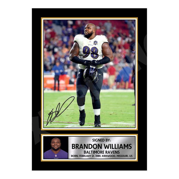 Brandon Williams 2 American Football Printed Signature Print