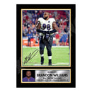 Brandon Williams 2 Limited Edition Football Signed Print - American Footballer
