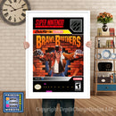Brawl Brothers Super Nintendo GAME INSPIRED THEME Retro Gaming Poster A4 A3 A2 Or A1