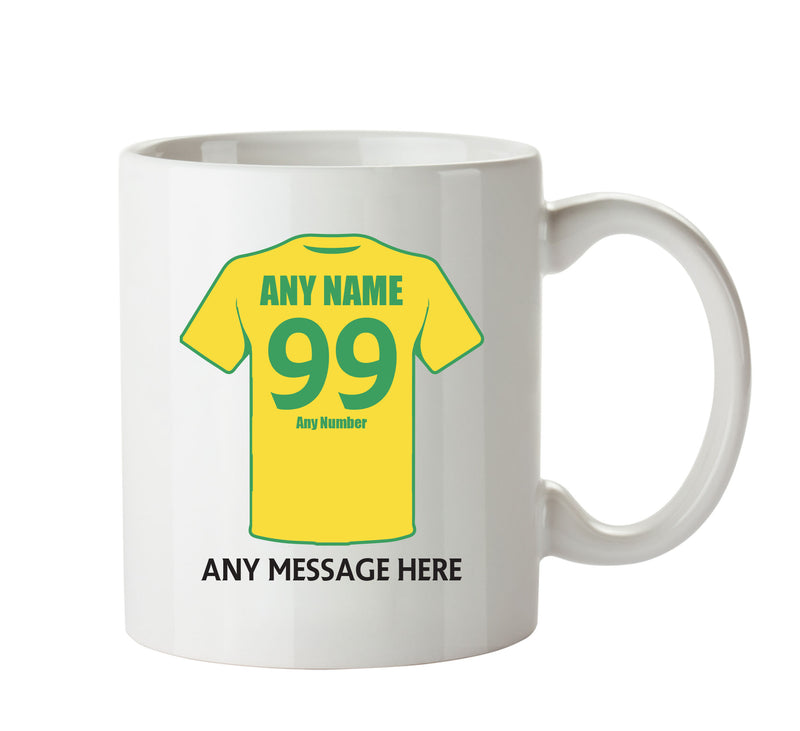 Brazil Football Team Mug - Personalised Birthday Age and Name