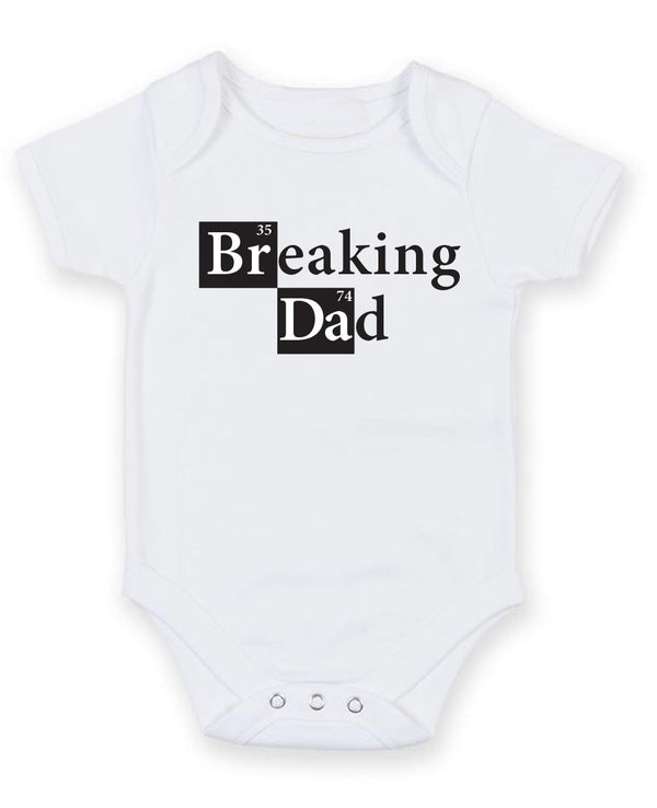 Breaking Dad Personalised Baby Boy Girl Unisex Short Sleeve Bodysuit